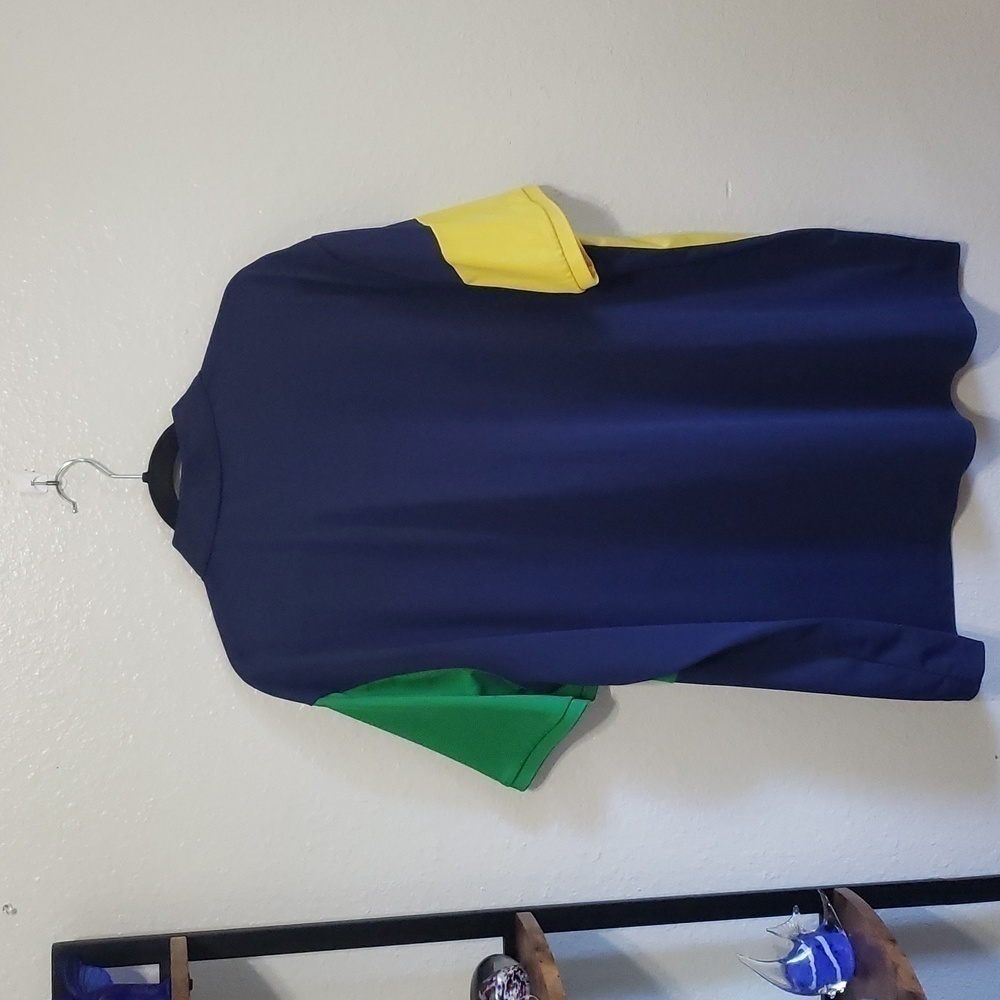 POLO Ralph Lauren Performance Polo Blocked - Blue Yellow Green White, Size XXL - Picture 7 of 14